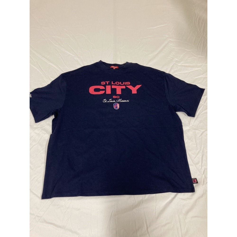 St Louis City SC Mitchell & Ness T-Shirt Blue MLS Football Sports Women's - 2X